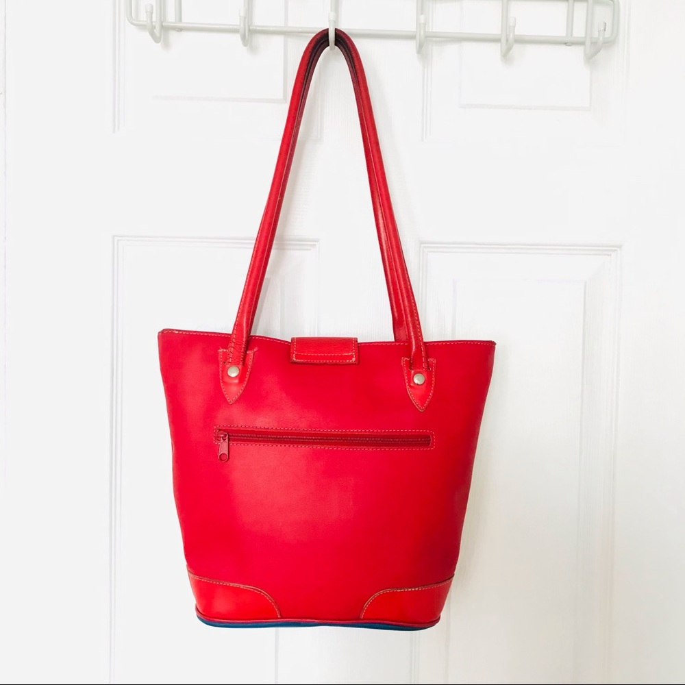 Chanline Paris Vtg Leather Tote Bag Shoulder Purse - Picture 2 of 10